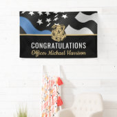 警察学校の卒業式パーティーおめでとう 横断幕 (インサイチュ)