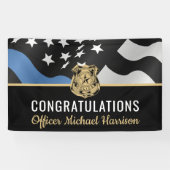 警察学校の卒業式パーティーおめでとう 横断幕 (横)