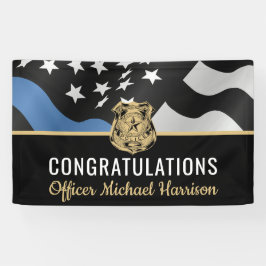 警察学校の卒業式パーティーおめでとう 横断幕