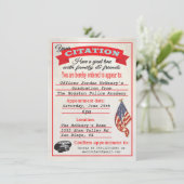 警察学校の卒業式招待状 招待状 (スタンド正面)