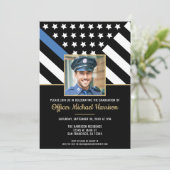 警察学校の卒業法執行写真 招待状 (スタンド正面)