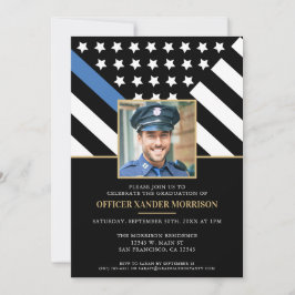 警察学校の卒業法執行写真 招待状