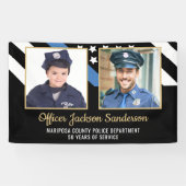 警察学校の卒業法執行写真 横断幕 (横)