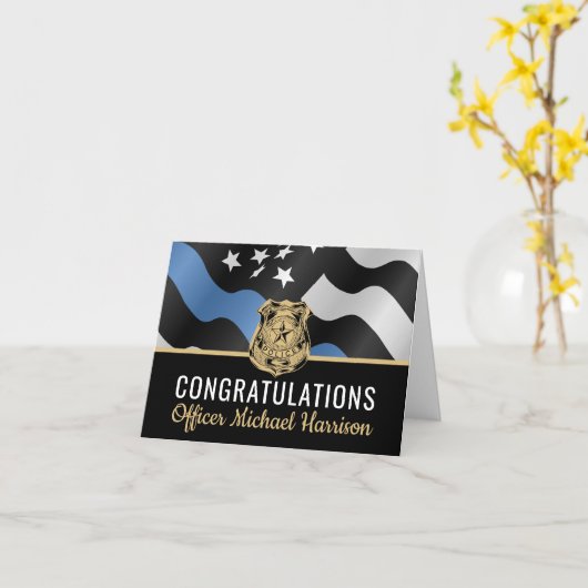 警察学校の卒業法執行機関 カード (黄色い花)