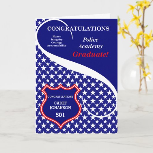 警察学校の卒業祝いカスタム大会 カード (黄色い花)