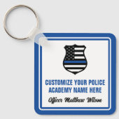 警察学校パーソナライズされた卒業 キーホルダー (正面)