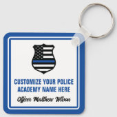 警察学校パーソナライズされた卒業 キーホルダー (裏面)