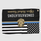 警察学校ブルーライン卒業祝い ゴルフタオル (横)