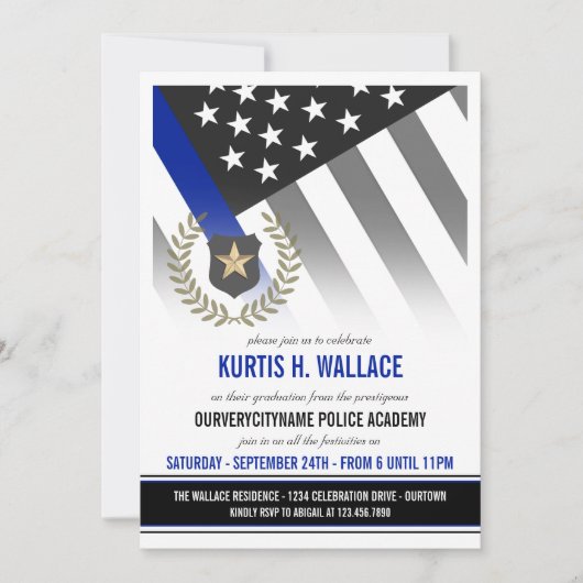 警察学校卒業パーティー 招待状 (正面)