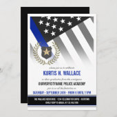 警察学校卒業パーティー 招待状 (正面/裏面)