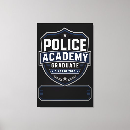 警察学校卒業生 2026 バッジギフト キャンバスプリント (正面)