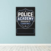 警察学校卒業生 2026 バッジギフト キャンバスプリント (インサイチュ (ウッドフロア))
