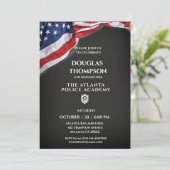 警察学校卒業 アメリカ国旗 招待状 (スタンド正面)