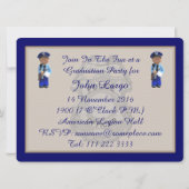 警察学校 白人男性 卒業招待状 招待状 (裏面)