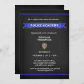 警察学院卒業シャルボード招待状 招待状 (正面/裏面)
