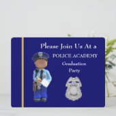 警察学院白人男性卒業招待状 招待状 (スタンド正面)