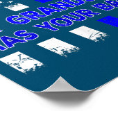 警察官おばあちゃん孫ギフト ポスター (角)