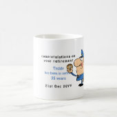 警察官おもしろいの引退マグパーソナライズされた コーヒーマグカップ (中央)