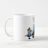 警察官おもしろいの引退マグパーソナライズされた コーヒーマグカップ (左)