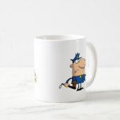 警察官おもしろいの引退マグパーソナライズされた コーヒーマグカップ (正面右)