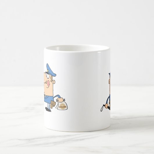 警察官おもしろいの引退マグパーソナライズされた コーヒーマグカップ (中央)