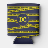 警察官おもしろいの犯行現場がテープを横切らない 缶クーラー (正面)