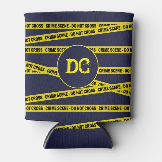 警察官おもしろいの犯行現場がテープを横切らない 缶クーラー (正面)