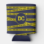 警察官おもしろいの犯行現場がテープを横切らない 缶クーラー (裏面)