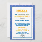 警察官おもしろいの退職パーティーの凍結 招待状 (正面)