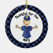 警察官おもしろいギフト – 警おもしろい察官アイディア セラミックオーナメント (正面)