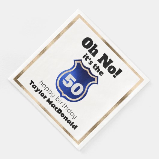 警察官おもしろいバッジ50誕生日 (コーナー)