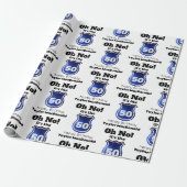 警察官おもしろいバッジ50誕生日 ラッピングペーパー (アンロールド)