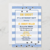 警察官おもしろい退職パーティの招待状 招待状 (正面)