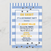 警察官おもしろい退職パーティの招待状 招待状 (正面/裏面)