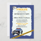 警察官おもしろい退職パーティの招待状 招待状 (正面)