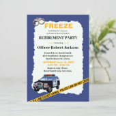 警察官おもしろい退職パーティの招待状 招待状 (スタンド正面)