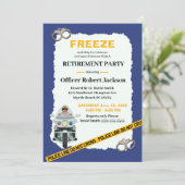 警察官おもしろい退職パーティの招待状 招待状 (スタンド正面)