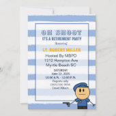 警察官おもしろい退職パーティの招待状 招待状 (正面)