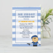 警察官おもしろい退職パーティの招待状 招待状 (スタンド正面)