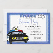 警察官おもしろい退職招待状 招待状 (正面)