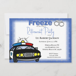 警察官おもしろい退職招待状 招待状