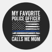 警察官お気に入りのが私をママ警察のママと呼ぶ ラウンドシール (正面)