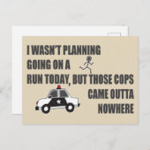 警察官から走ること ポストカード (正面/裏面)