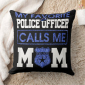 警察官がお気に入りのママと呼ぶ女性 クッション (ブランケット)