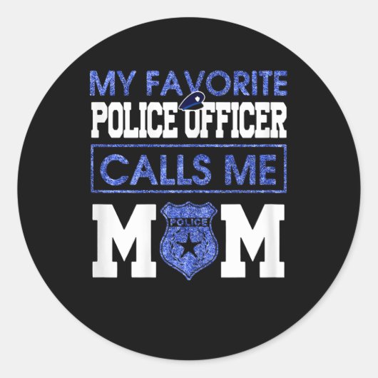 警察官がお気に入りのママと呼ぶ女性 ラウンドシール (正面)