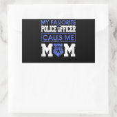 警察官がお気に入りのママと呼ぶ女性 長方形シール (バッグ)