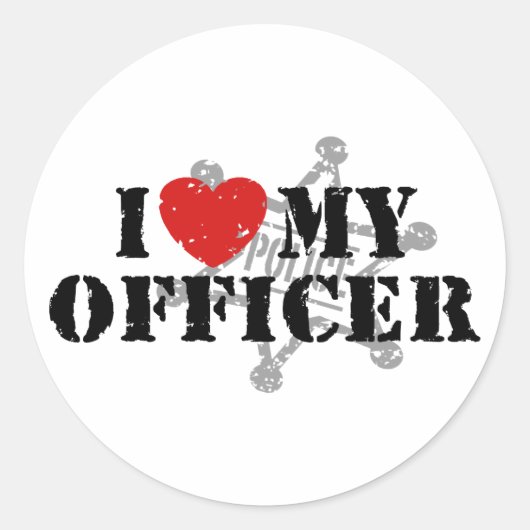 警察官が大好き ラウンドシール (正面)