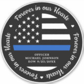 警察官が永遠にハート車で シール (正面)