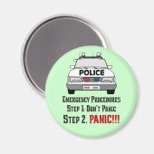 警察官が緊急事態にどのように対応するか マグネット (正面/裏面)