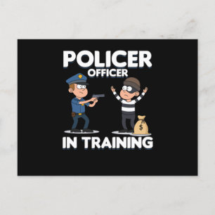 警察官が警官の贈り物を訓練する警察官 ポストカード